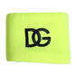 Dolce & Gabbana Yellow Green Silk DG Logo Men Wristband