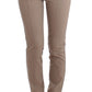 Cavalli Class Beige Dress Skinny Slim Straight Chinos Pants