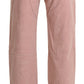 Ermanno Scervino Cotton Pink High Waist Straight Trouser Pants