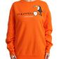 Philippe Model Orange Printed Long Sleeves Pullover Sweater