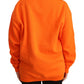 Philippe Model Orange Printed Long Sleeves Pullover Sweater