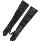 Dolce & Gabbana Black Polyester Elbow Length Mitten Gloves