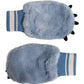 Dolce & Gabbana Blue Acrylic Knitted Fur Wrist Mitten Gloves