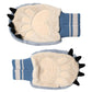 Dolce & Gabbana Blue Acrylic Knitted Fur Wrist Mitten Gloves