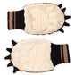 Dolce & Gabbana Brown Tiger Knitted Fur Wrist Mitten One Size Gloves
