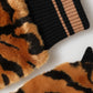 Dolce & Gabbana Brown Tiger Knitted Fur Wrist Mitten One Size Gloves