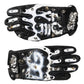 Dolce & Gabbana Gloves Black White Crystal Wrist Length Mitten  Gloves