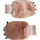 Dolce & Gabbana Brown Acrylic Knitted Fur Wrist Mitten Gloves