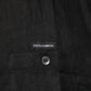 Carhartt Wip Black Linen Collared Short Sleeve Polo Shirt