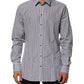 Dolce & Gabbana Black White Stripes Men GOLD Dress Shirt