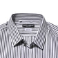 Dolce & Gabbana Black White Stripes Men GOLD Dress Shirt