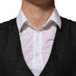Dolce & Gabbana Black Wool Men Dress Formal Waistcoat Vest