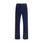 Stone Island Blue Cotton Straight-Leg Jeans