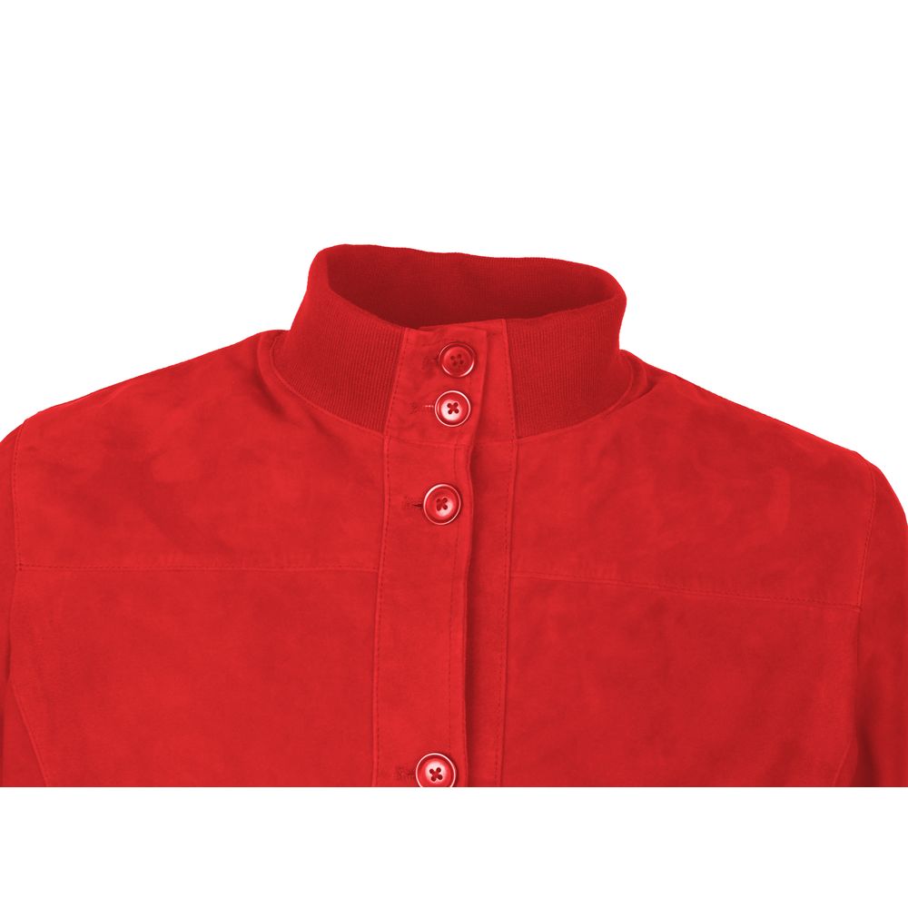 Emilio Romanelli Red Calfskin Jackets & Coat