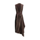 Ferragamo Brown Viscose Cocktail Dress