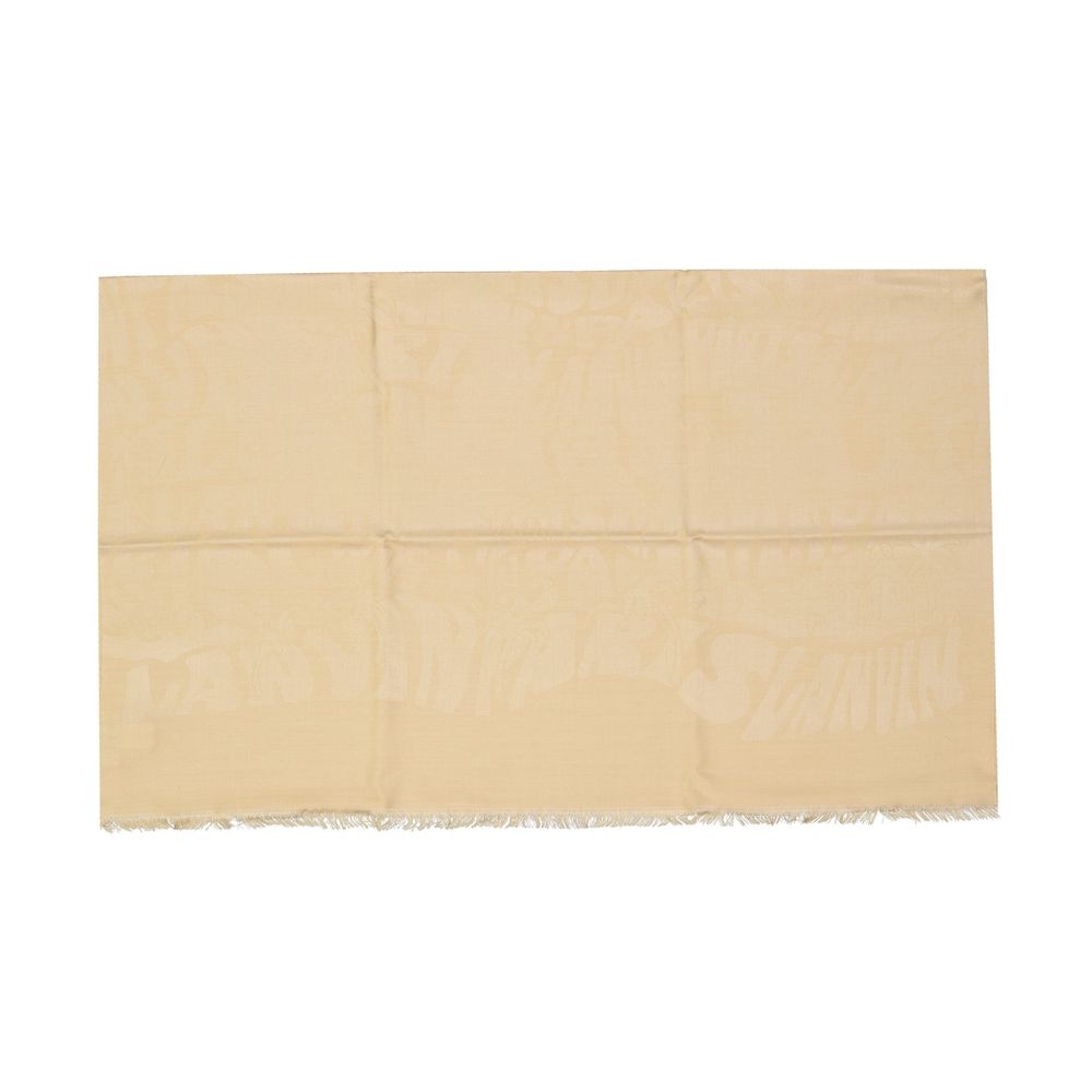 Lanvin Beige Silk Scarf