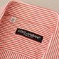 Dolce & Gabbana Red White Striped Cotton Short Sleeve Shirt