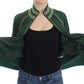 John Galliano Green Mock Zip Cardigan Sweatshirt Sweater Jacket