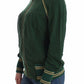John Galliano Green Mock Zip Cardigan Sweatshirt Sweater Jacket