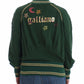 John Galliano Green Mock Zip Cardigan Sweatshirt Sweater Jacket