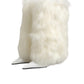 Dolce & Gabbana White Fur Pointed Knee High Stiletto Boots Shoes