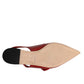Dolce & Gabbana Red Leather Slingback Flats Sandals Shoes