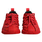 Dolce & Gabbana Red Logo Lace Low Top NS1 Sneakers Shoes