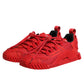 Dolce & Gabbana Red Logo Lace Low Top NS1 Sneakers Shoes
