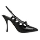 Dolce & Gabbana Leather High Heels Slingback Shoes