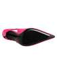 Dolce & Gabbana Pink Terry Cloth High Heels Slingback Shoes