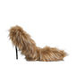 Dolce & Gabbana Brown Fur Leather High Heels Pumps Shoes
