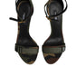 Dolce & Gabbana Multicolor DG Logo Heels Camouflage Sandals Shoes