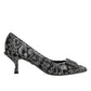 Dolce & Gabbana Silver Lace DG Amore Heels Pumps Shoes