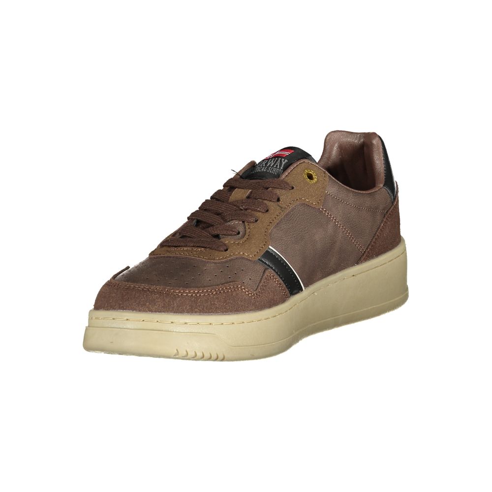 Norway 1963 Brown Polyester Men Sneaker