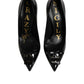 Dolce & Gabbana Black Bag Embellished Heels Pumps Shoes