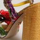 Dolce & Gabbana Multicolor Floral Crystal Embellished Sandals Shoes