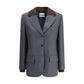 Miu Miu Gray Fleece Wool Blazer