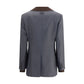 Miu Miu Gray Fleece Wool Blazer