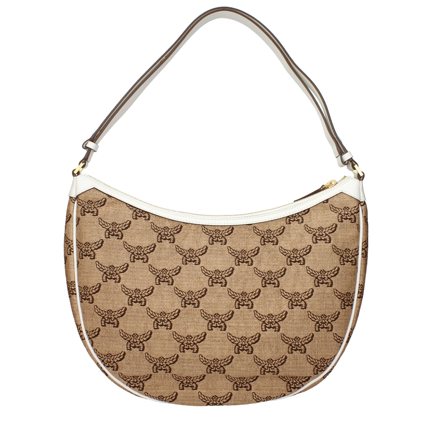 MCM Beige Raffia Shoulder Bag