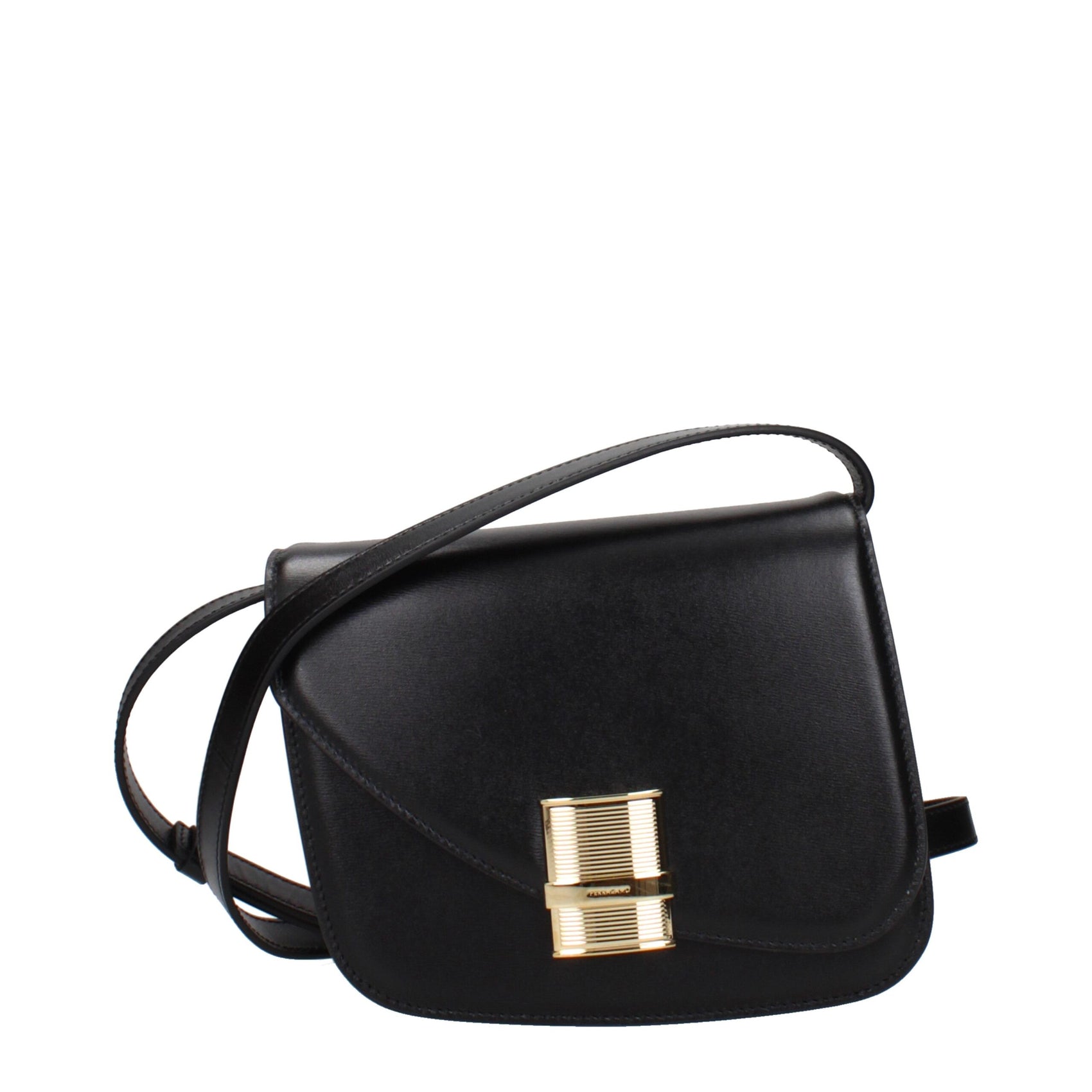 Salvatore Ferragamo Black Leather Crossbody Bag