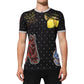 Dolce & Gabbana Black Polka Dot Lemons Horse Henley T-Shirt