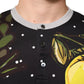 Dolce & Gabbana Black Polka Dot Lemons Horse Henley T-Shirt