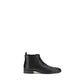 Prada Black Calf Leather Bos Taurus Ankle Boots