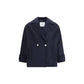 Cruna Blue Fleece Wool Coat