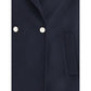 Cruna Blue Fleece Wool Coat