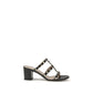 Valentino Garavani Black Calf Leather Bos Taurus Platform Sandals