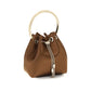 Jimmy Choo Brown Silk Backet Bag