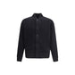 Laneus Black Merino Wool Bomber