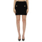 Balmain Black Cotton Mini Skirt