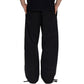 Versace Black Cotton Casual Pants